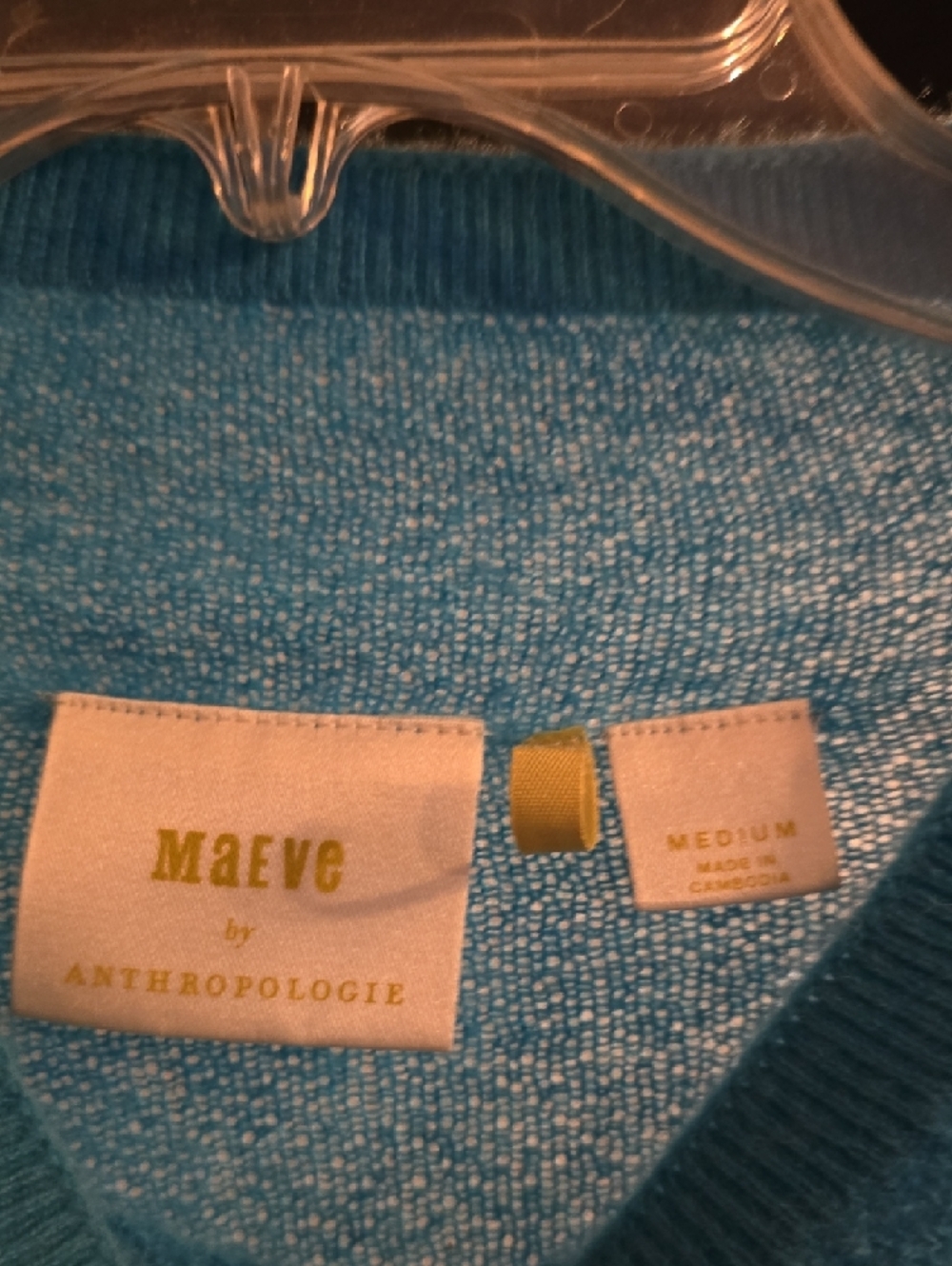Anthropologie Maeve Vibrant Turquoise Crewneck Sweater - Picture 2 of 5